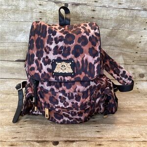 Juicy Couture East Everyday Nylon Backpack – Brown Leopard Print